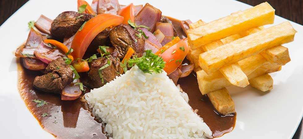 Lomo saltado Peruvian food